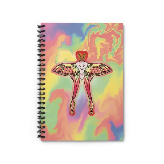 Moon Moth Spiral Notebook - Ruled Line