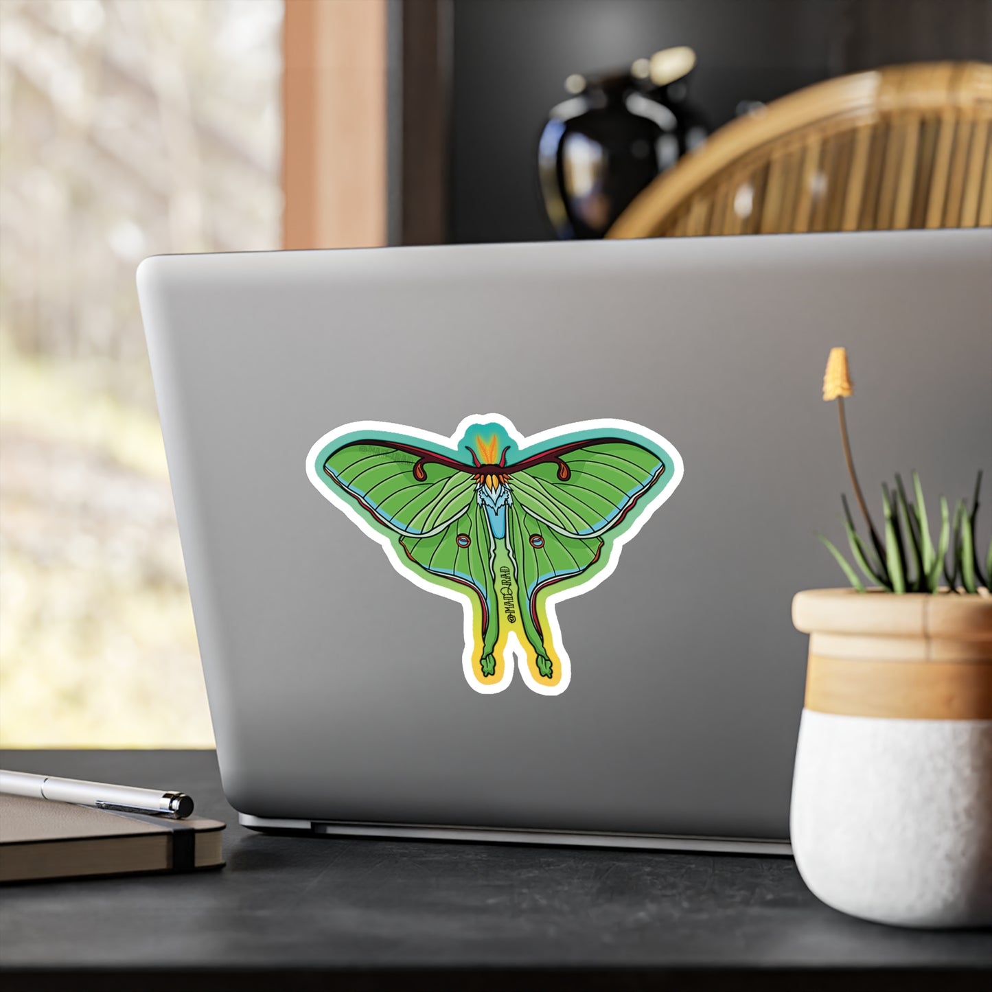 Luna Moth Kiss-Cut Vinyl Decals