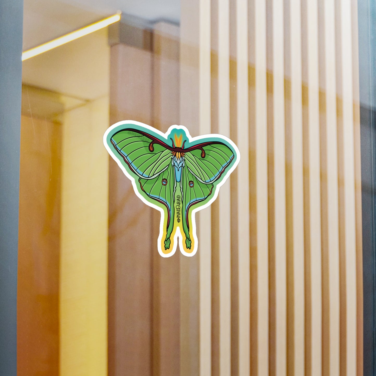 Luna Moth Kiss-Cut Vinyl Decals