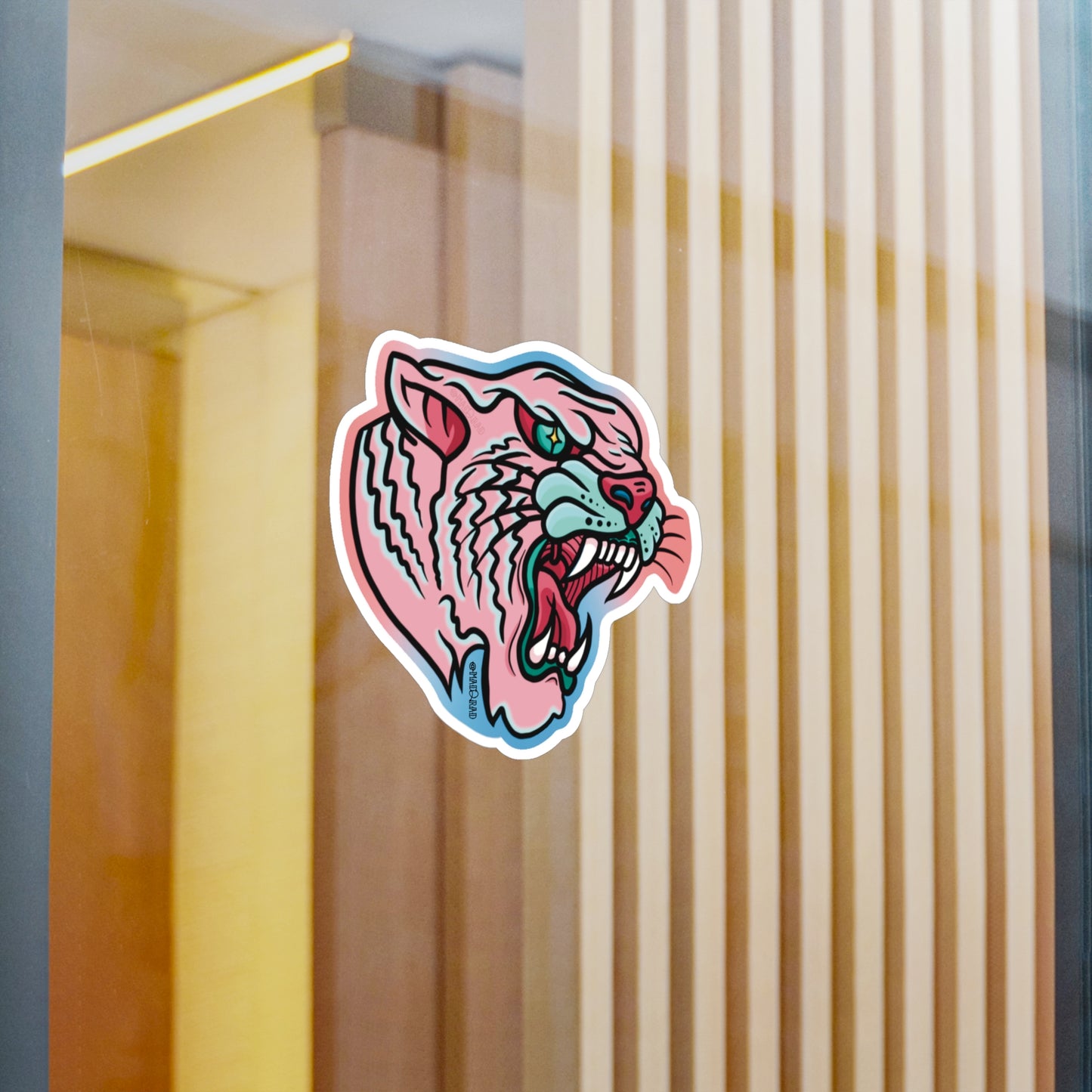 Transgender Pride Tiger Kiss-cut Vinyl Decal