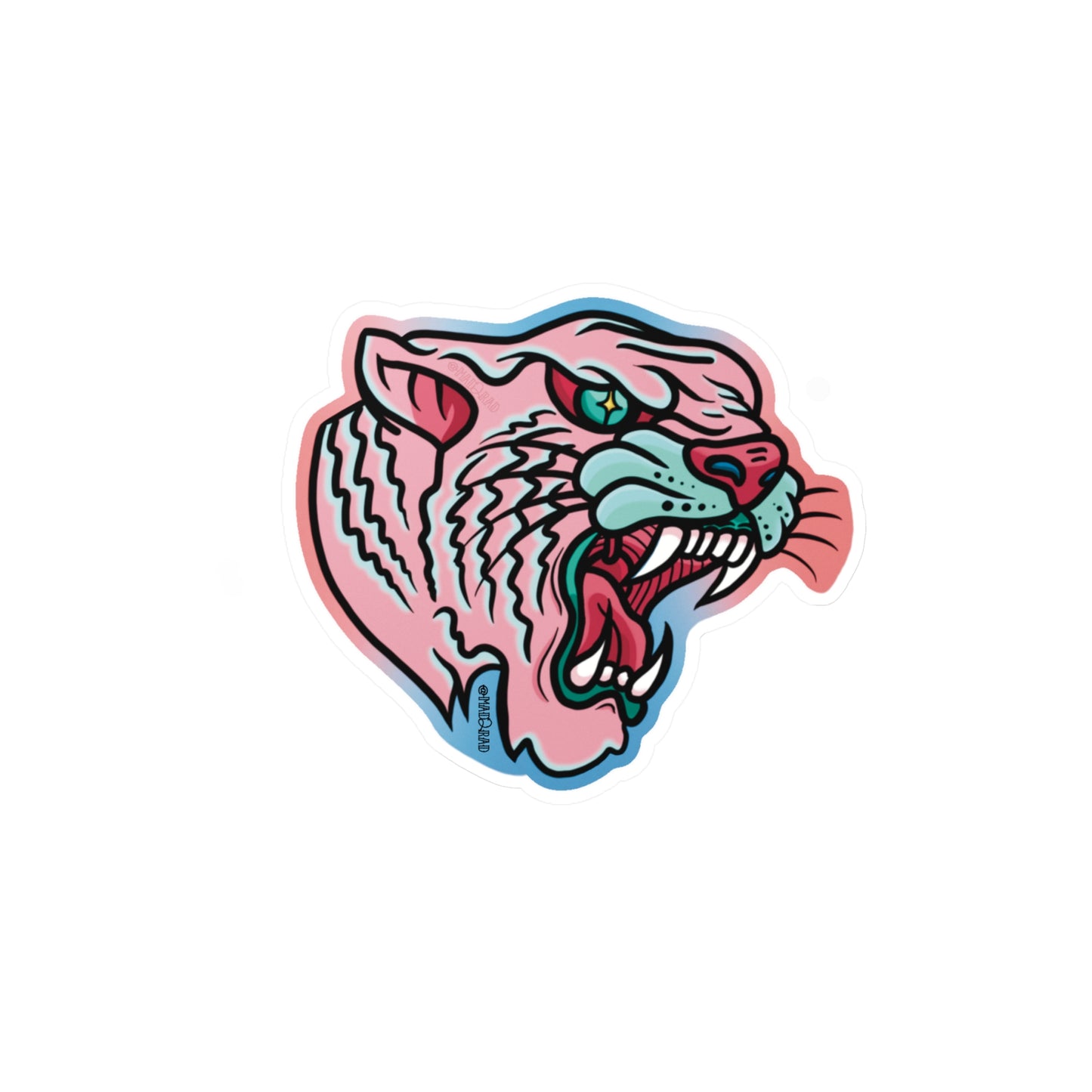 Transgender Pride Tiger Kiss-cut Vinyl Decal