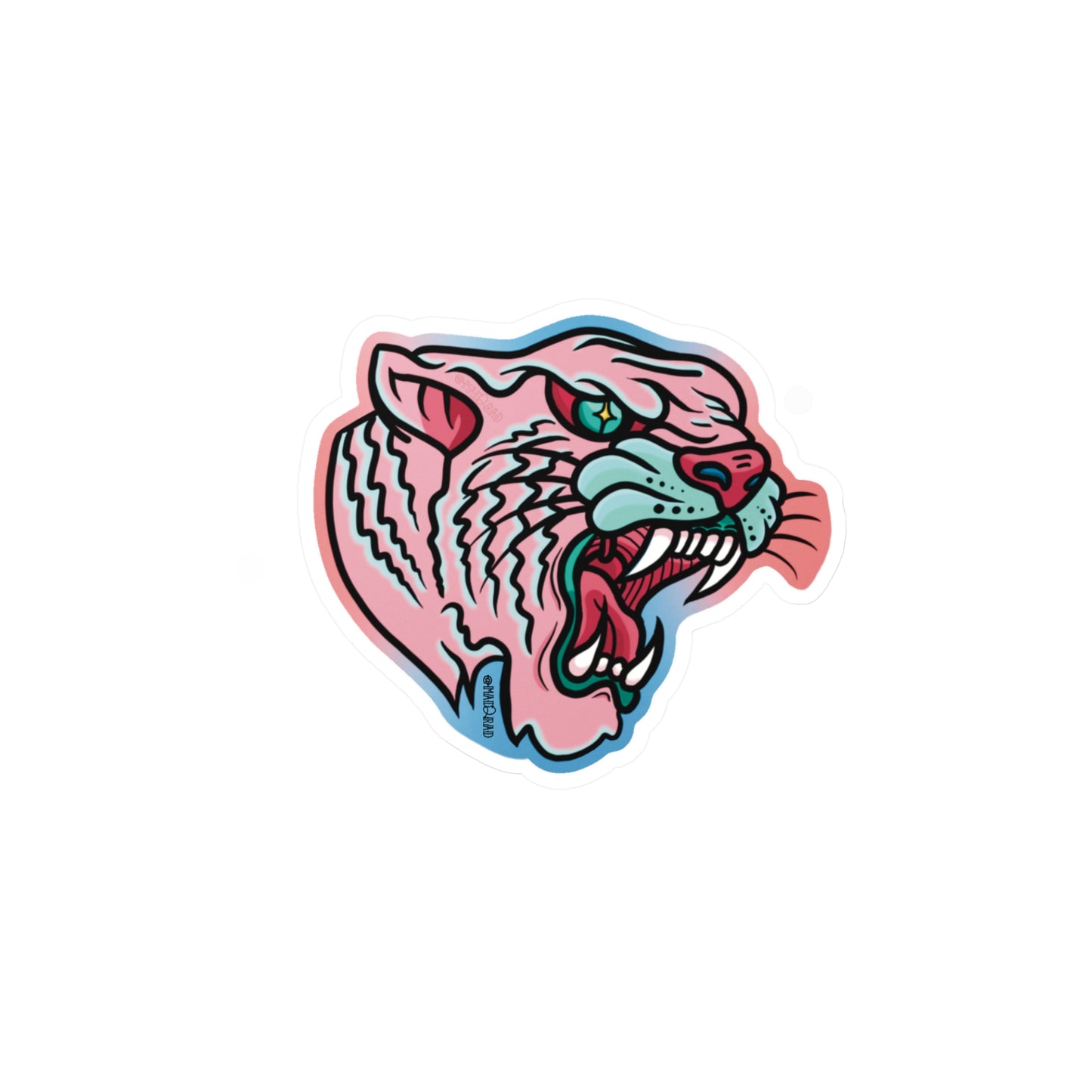 Transgender Pride Tiger Kiss-cut Vinyl Decal