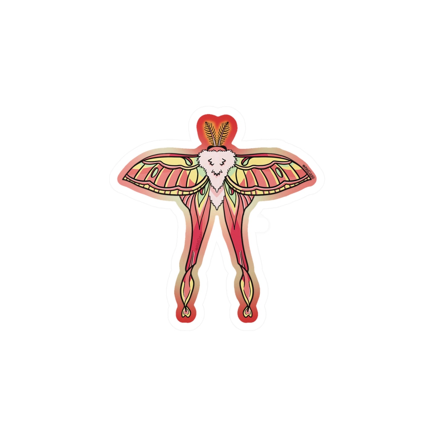 Moon Moth Kiss-Cut Vinyl Decals