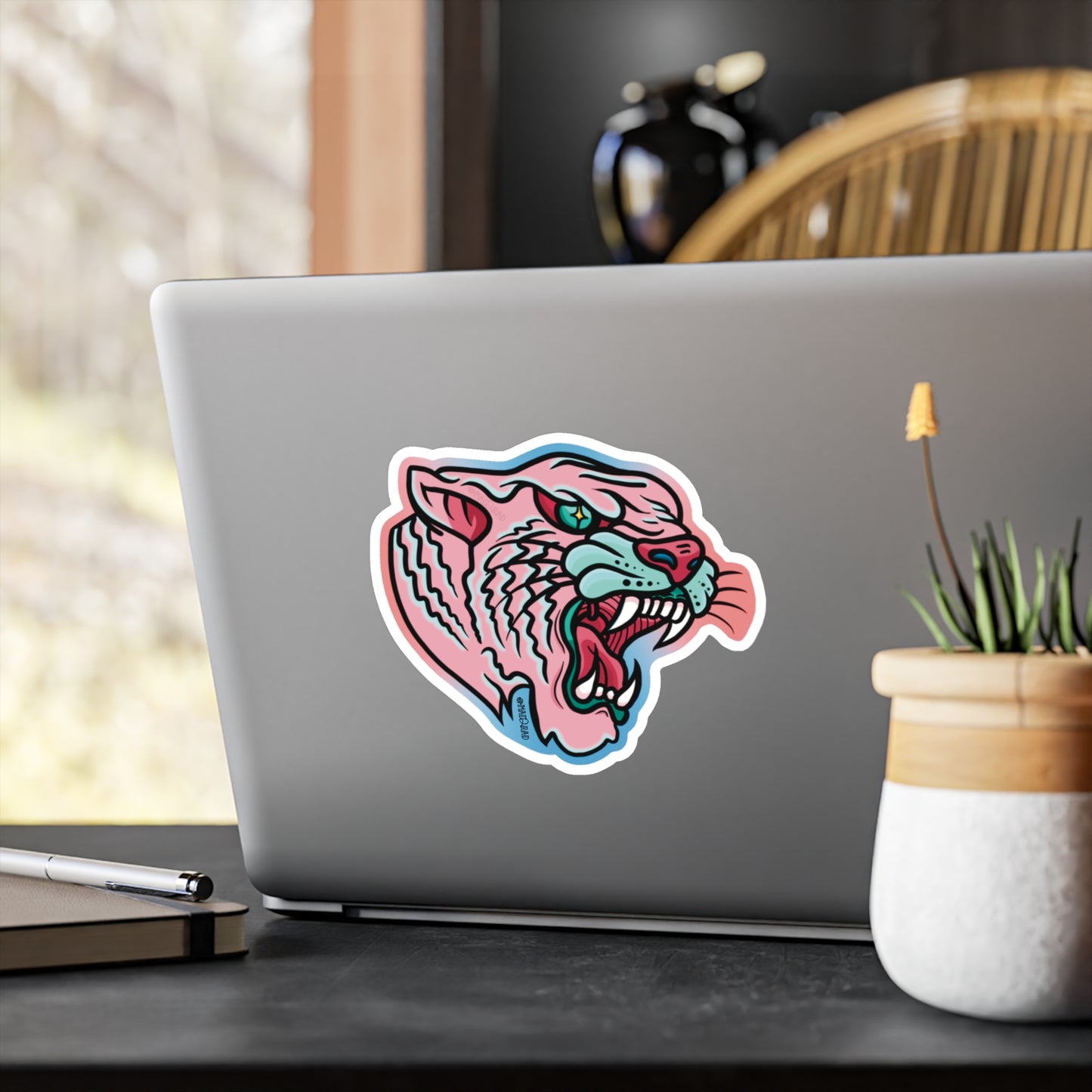 Transgender Pride Tiger Kiss-cut Vinyl Decal