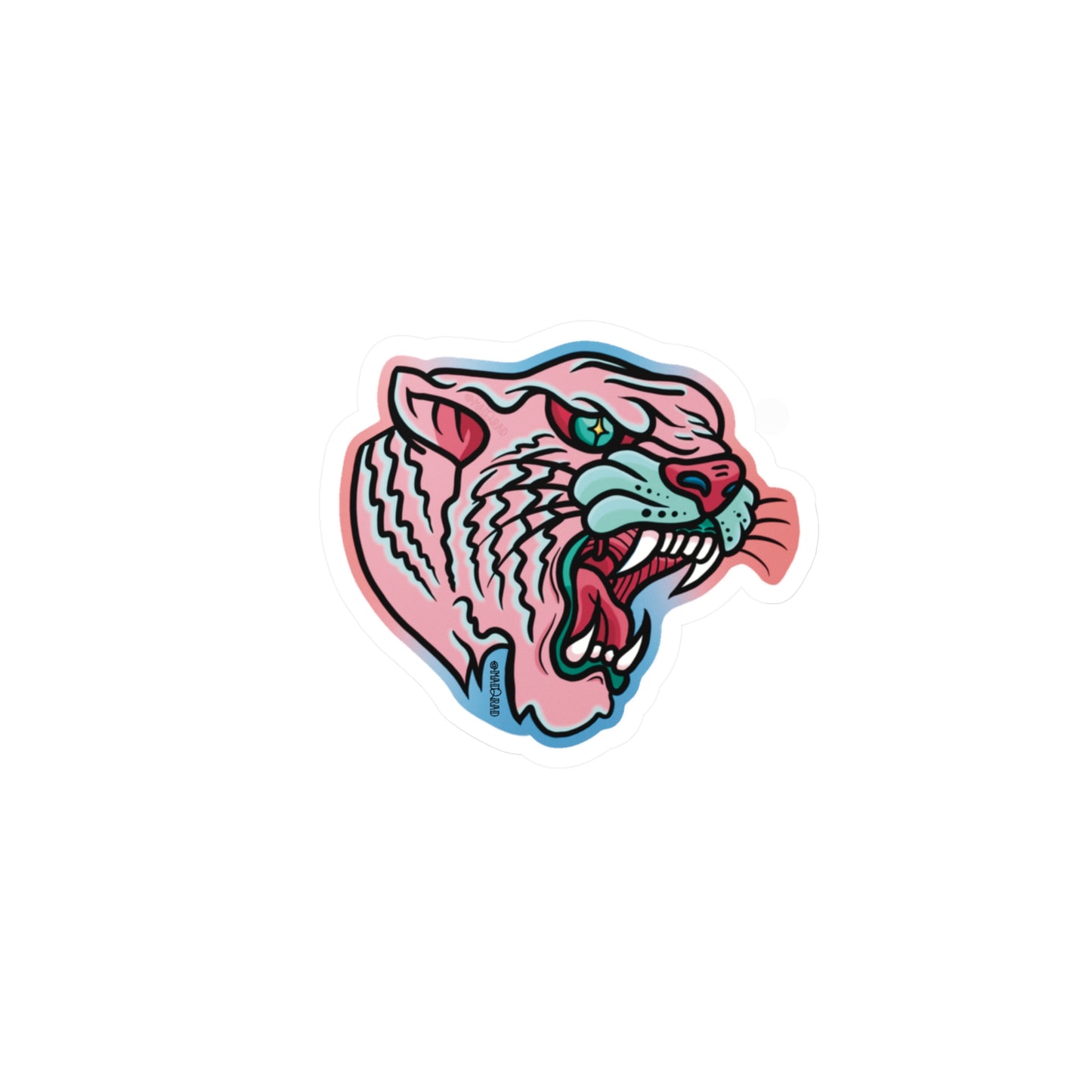 Transgender Pride Tiger Kiss-cut Vinyl Decal