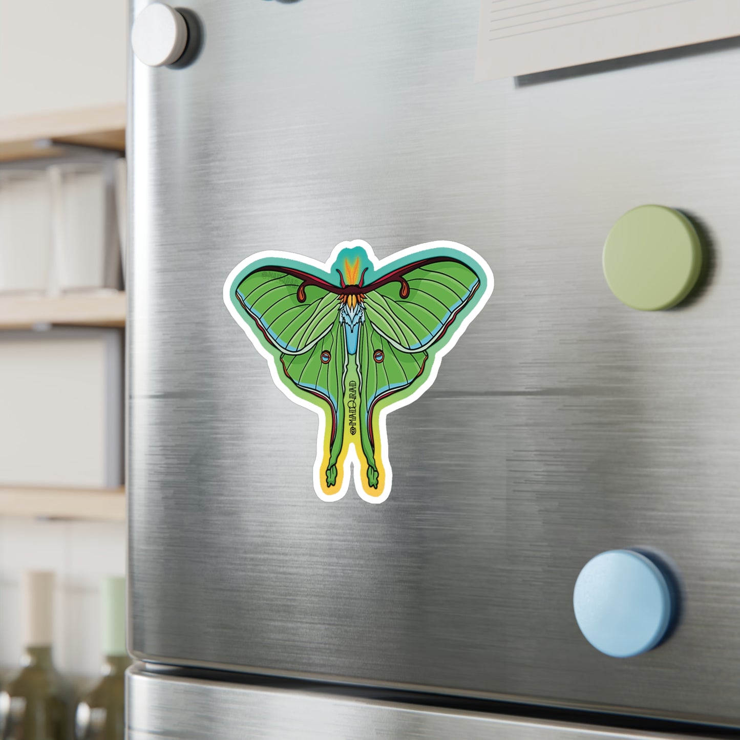 Luna Moth Kiss-Cut Vinyl Decals