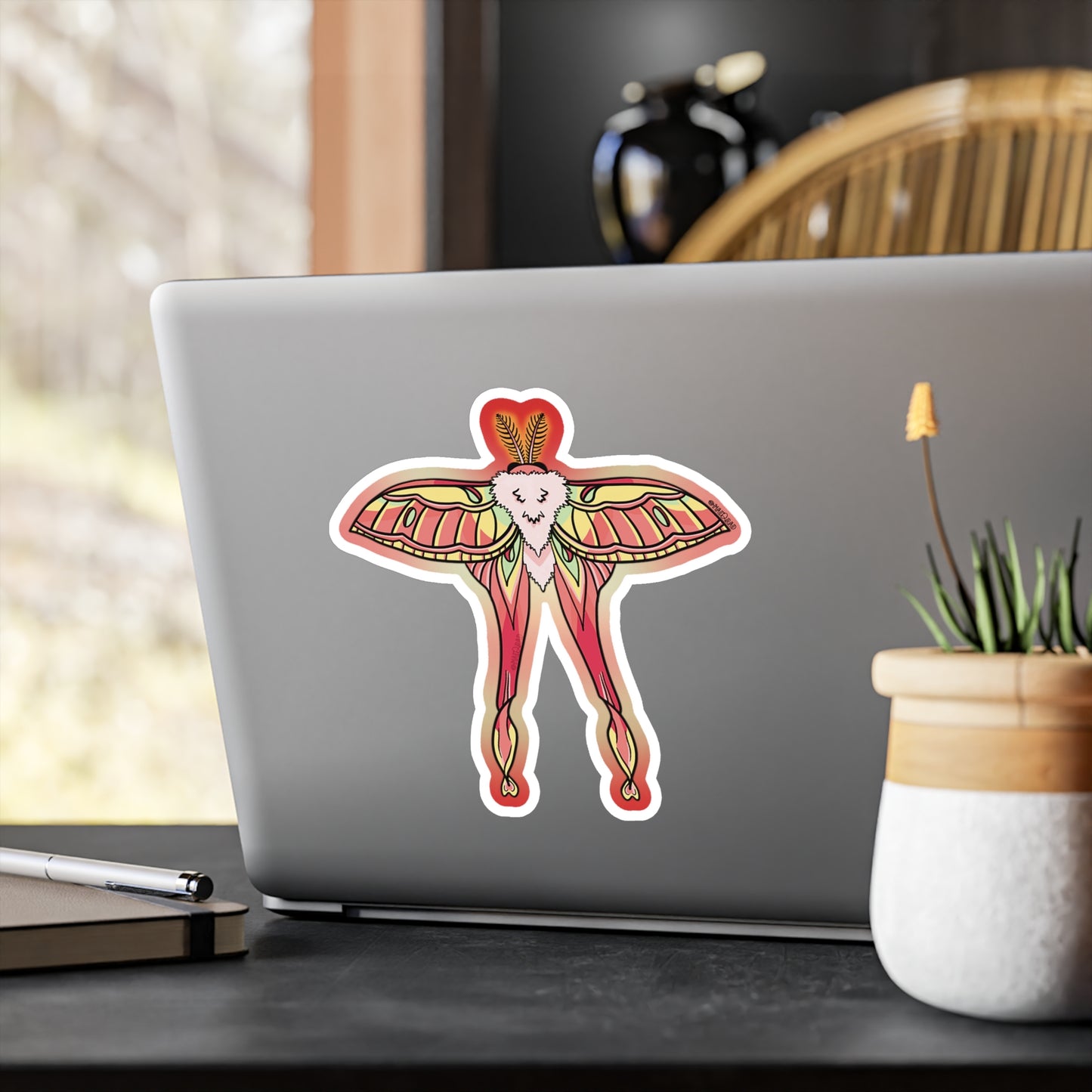 Moon Moth Kiss-Cut Vinyl Decals