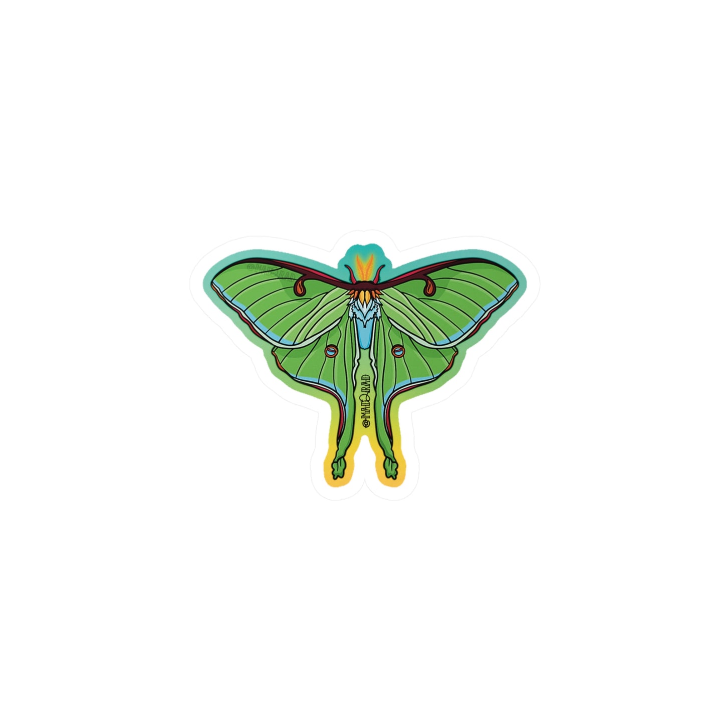 Luna Moth Kiss-Cut Vinyl Decals