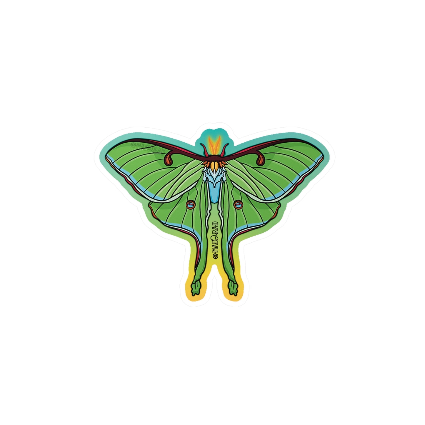 Luna Moth Kiss-Cut Vinyl Decals