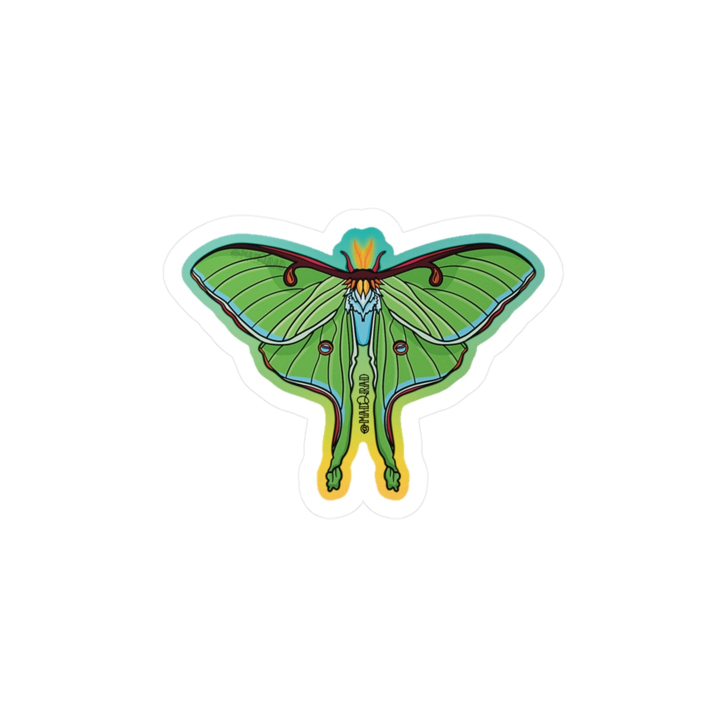 Luna Moth Kiss-Cut Vinyl Decals