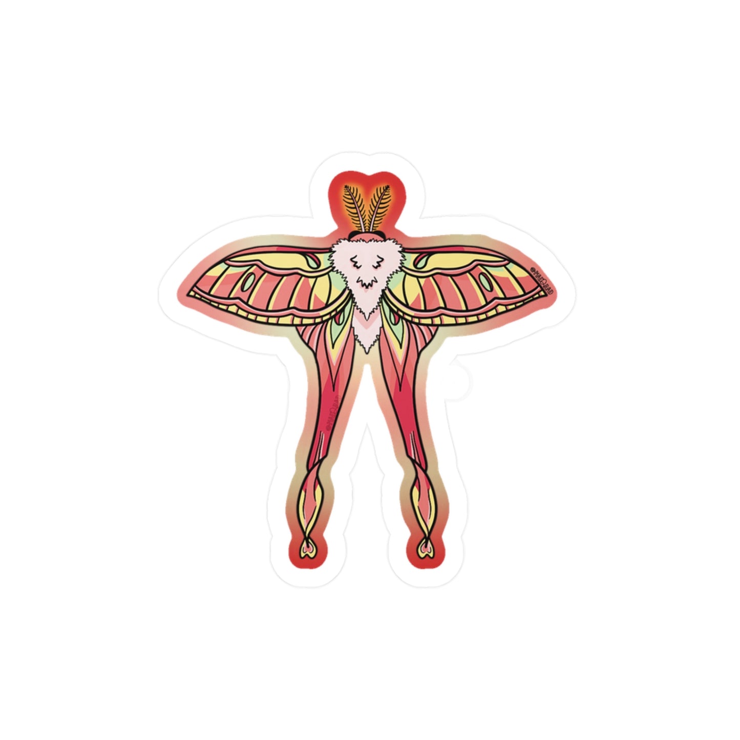 Moon Moth Kiss-Cut Vinyl Decals